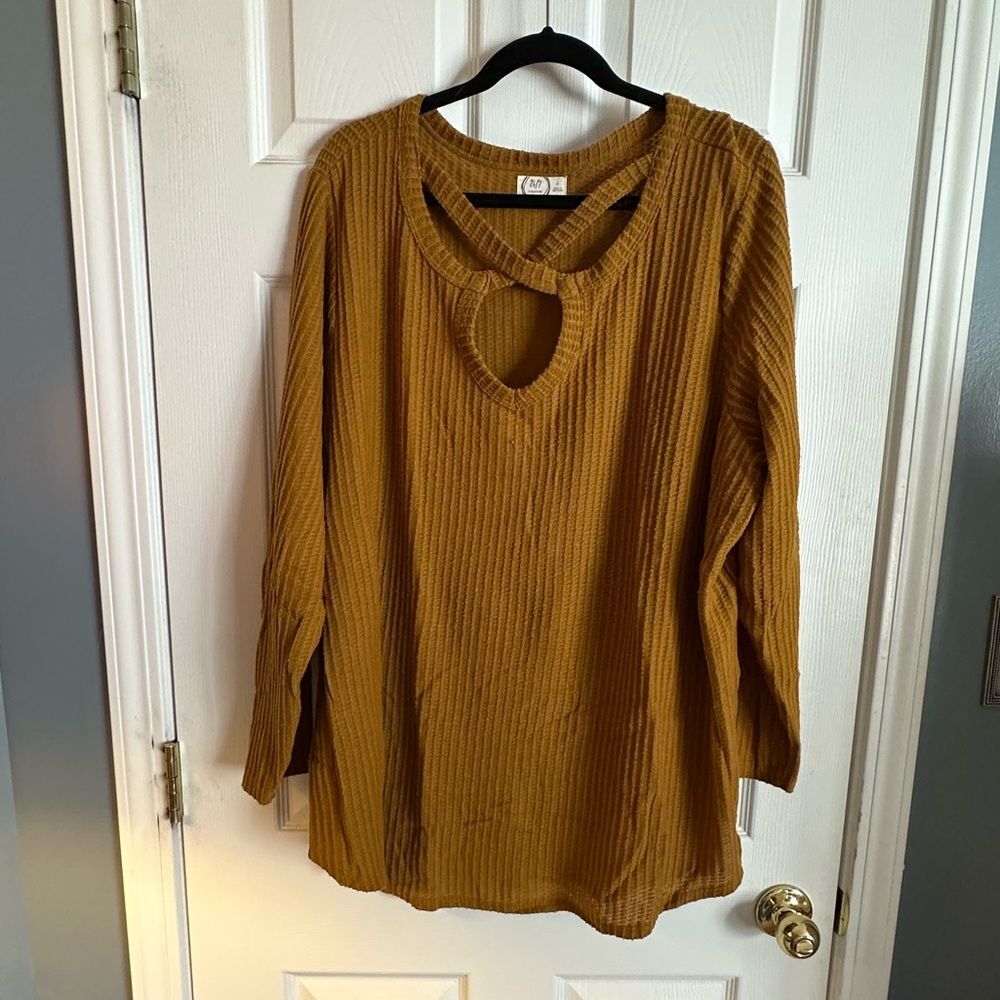 Maurices Mustard Knit Sweater - Size 4X
